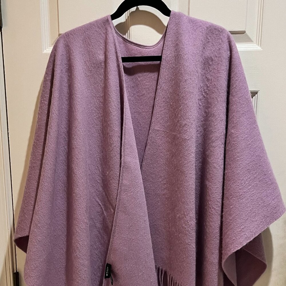 Worth fringe purple shawl